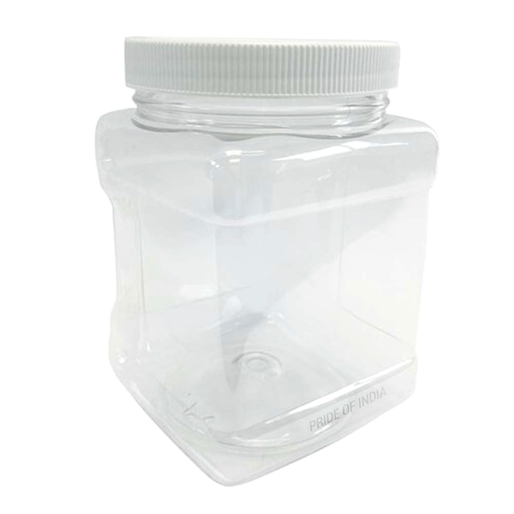 Clear PET Plastic Grip Dry/Liquid Food Storage Jars w/ Caps (Food Grade - BPA Free)