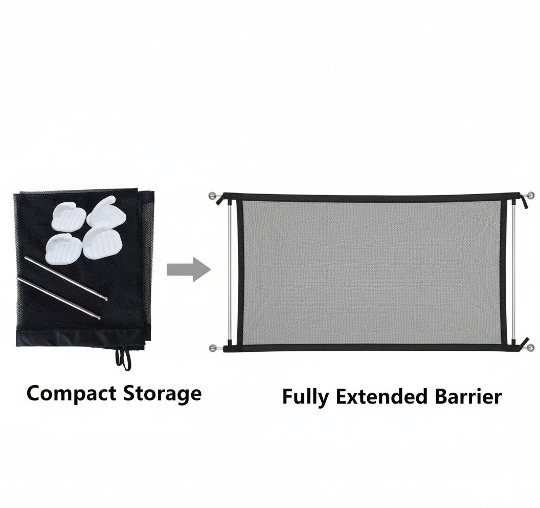 Black Foldable Protection Pet Safety Gate
