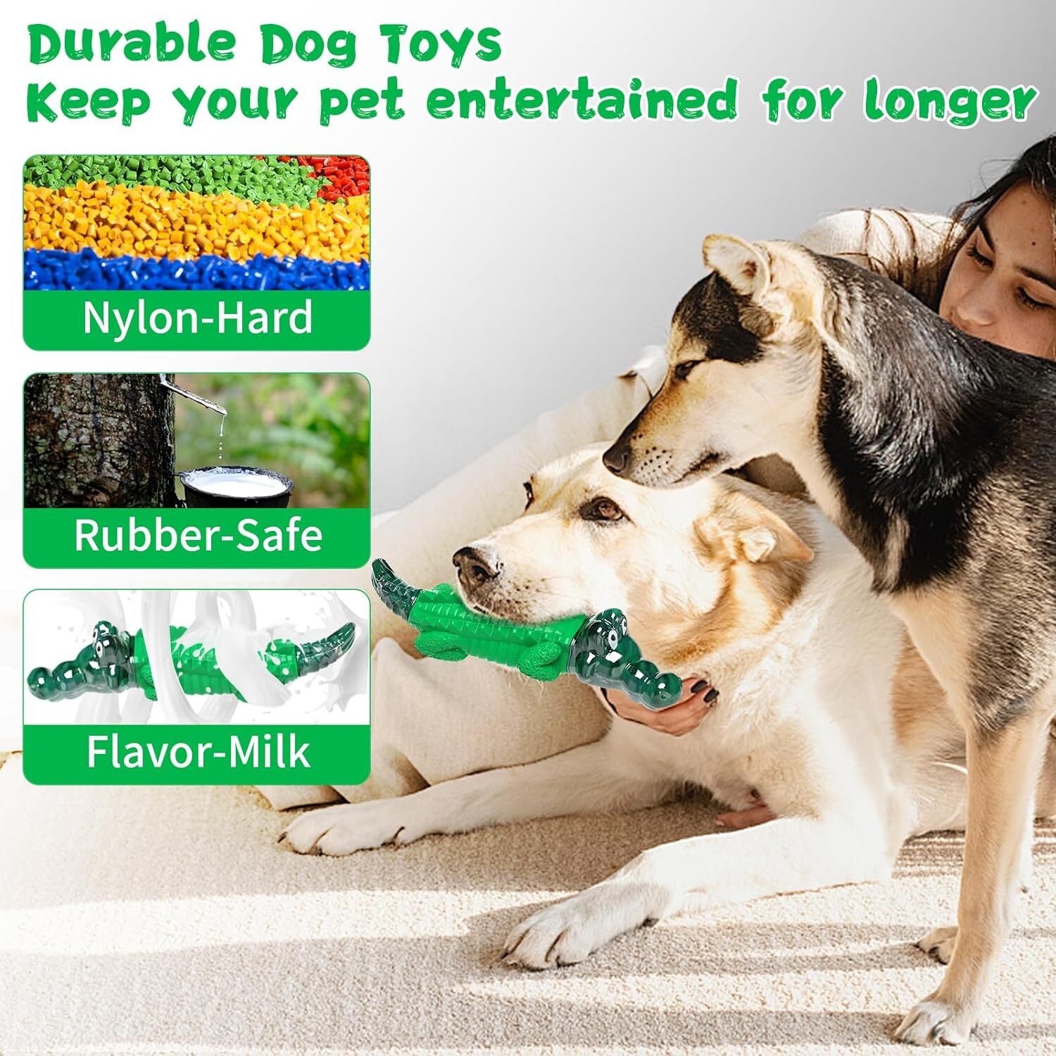 Fuufome Dog Chew Toy for Aggressive Chewers - Indestructible Toy for Pet Anxiety