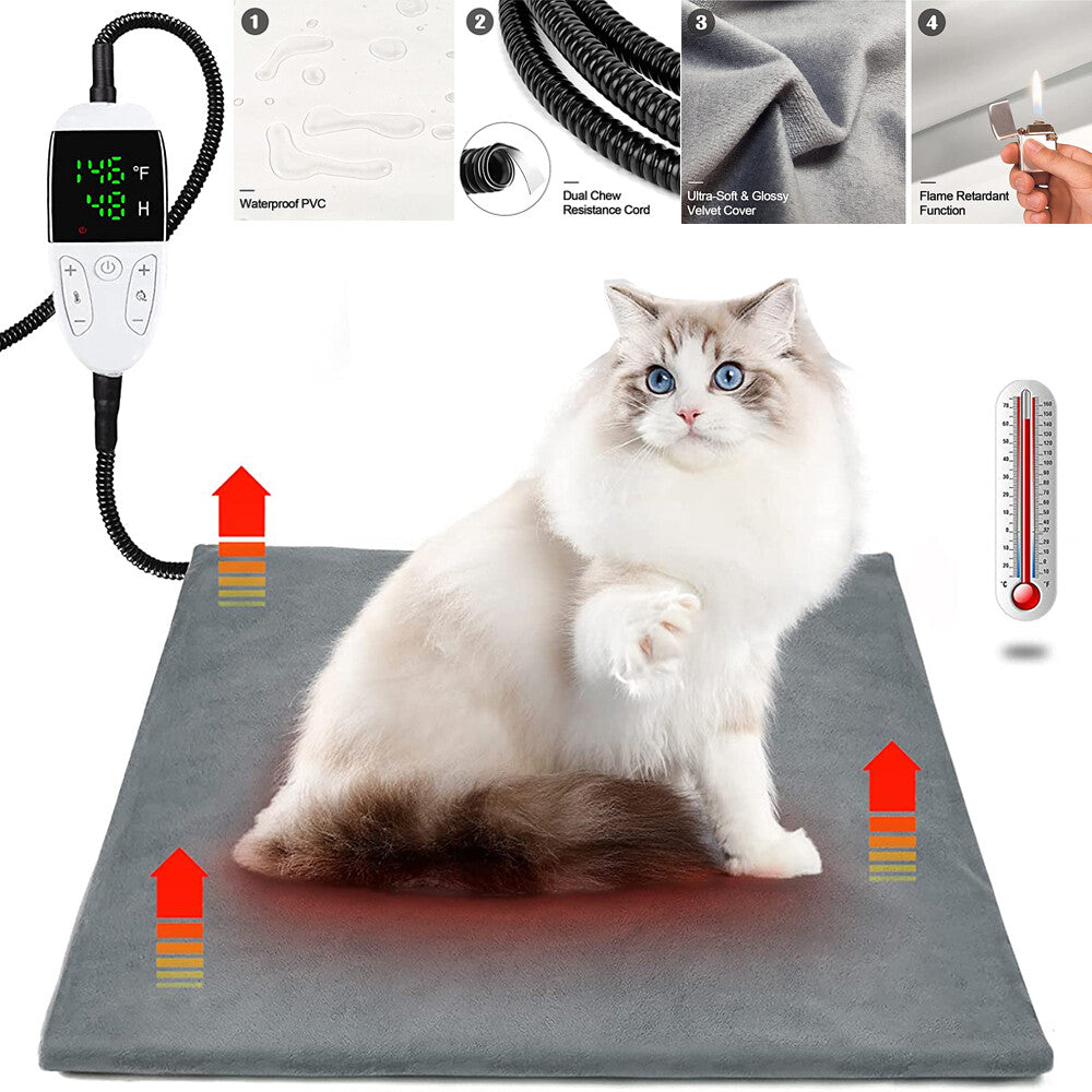 Large Pet Heating Pad Electric Blanket Waterproof Mat Warmer Washable Dog Cats