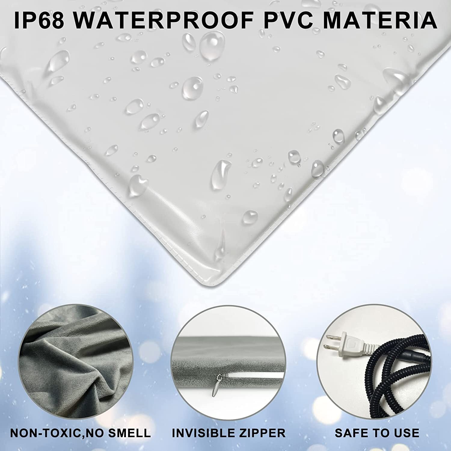 Large Pet Heating Pad Electric Blanket Waterproof Mat Warmer Washable Dog Cats