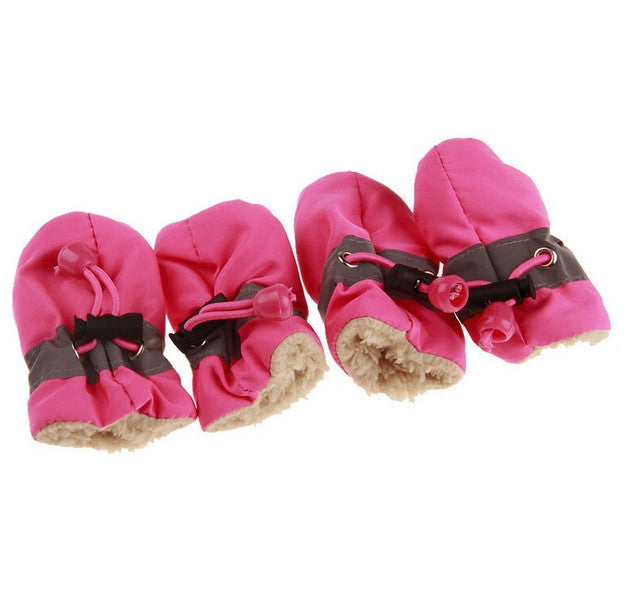 Quality Pet Dog Boots Waterproof Cotton Anti-slip Reflective Puppy Snow Shoes