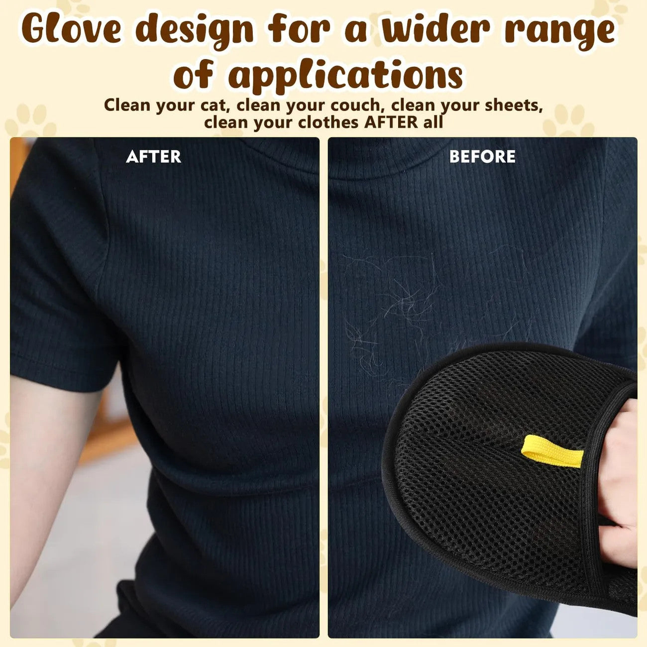 2-Pack Glove Cat Grooming Gloves Cat Hair Remover 2025 New Pet Dog Hair Remover