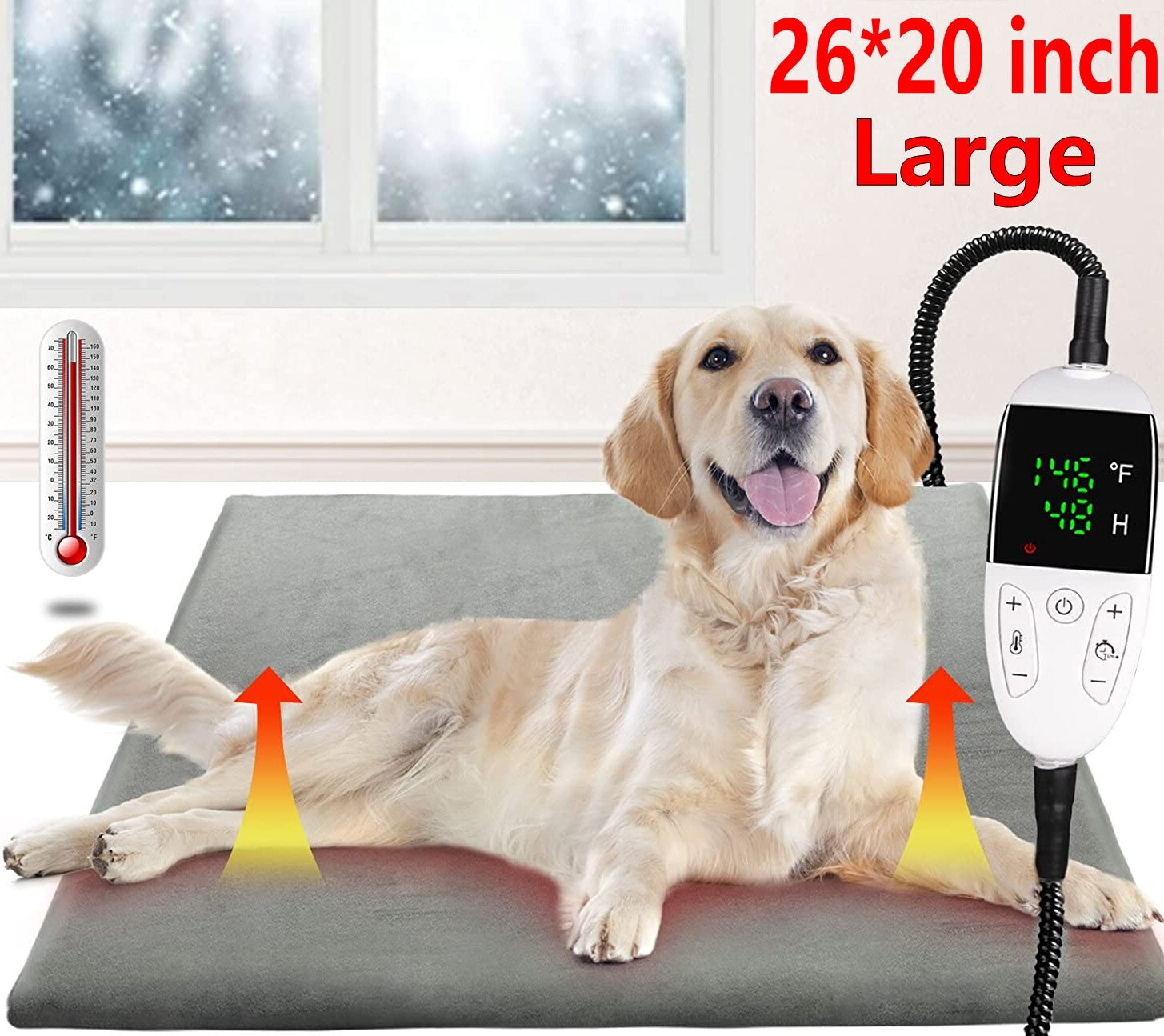 Large Pet Heating Pad Electric Blanket Waterproof Mat Warmer Washable Dog Cats